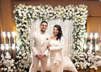 الفنانة نادية مصطفى تحتفل بخطوبة ابنتها همسة