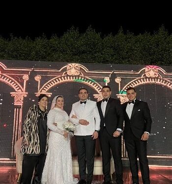 زفاف النقيب أحمد جمال الدين على الدكتورة علياء في ليلة بهيجة بدمنهور