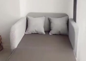 سرير يختفي داخل أريكة عصرية #ابتكار #منزل